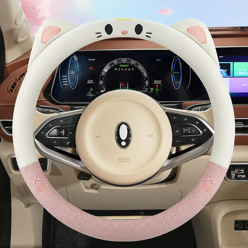 卡通亚麻盛昊Gl9Gl8ID6t30三轮四轮电车方向盘套四季通用车把套