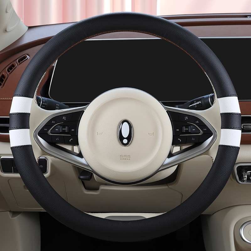 新款全皮琳琅su8m6m2m7A8sD20卡宴老头乐四轮电车电瓶车方向盘套