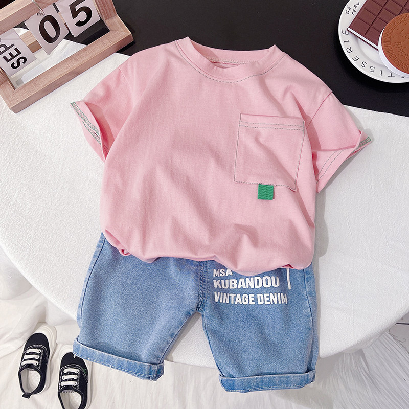 男宝宝新款夏季套装1-3岁4婴幼儿0短袖夏装小童韩版洋气两件套潮5