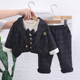 套装 宝宝加绒加厚衣服三件套秋冬款 男童西装 韩版 礼服1 4岁潮0