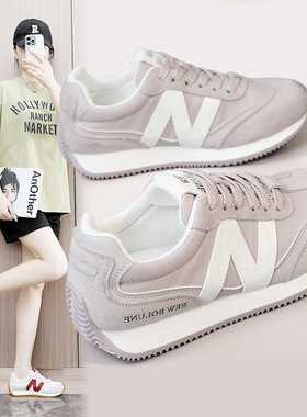 JXBL060新款2025春季真皮德训女鞋软底运动休闲板鞋厚底舒适轻便