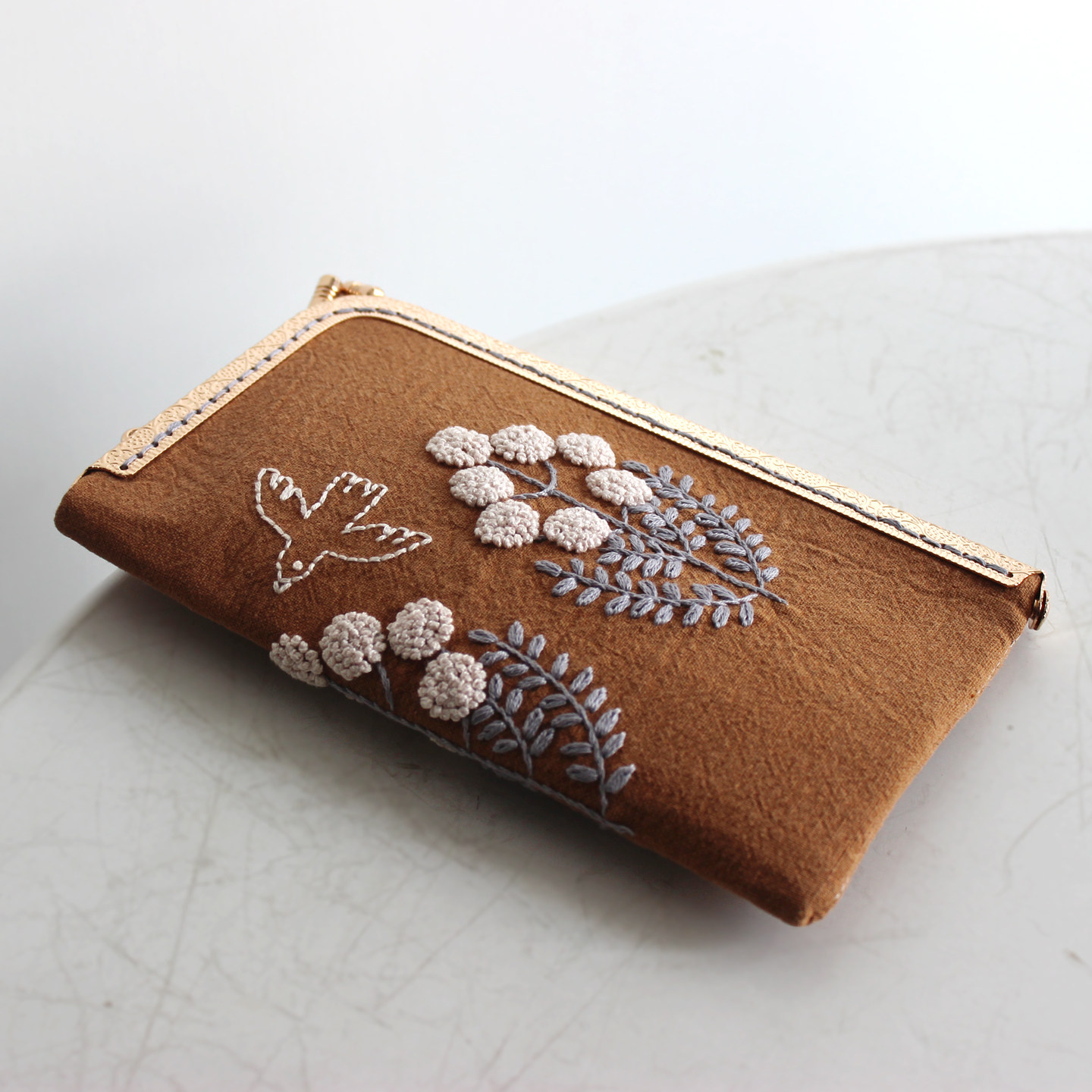 壁花壁树[手机证件口金]L型刺绣diy口金材料包非成品买家自己做