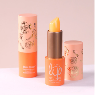 滋润补水不掉色变色唇膏学生女平价 沁彩润唇膏保湿 Music Flower