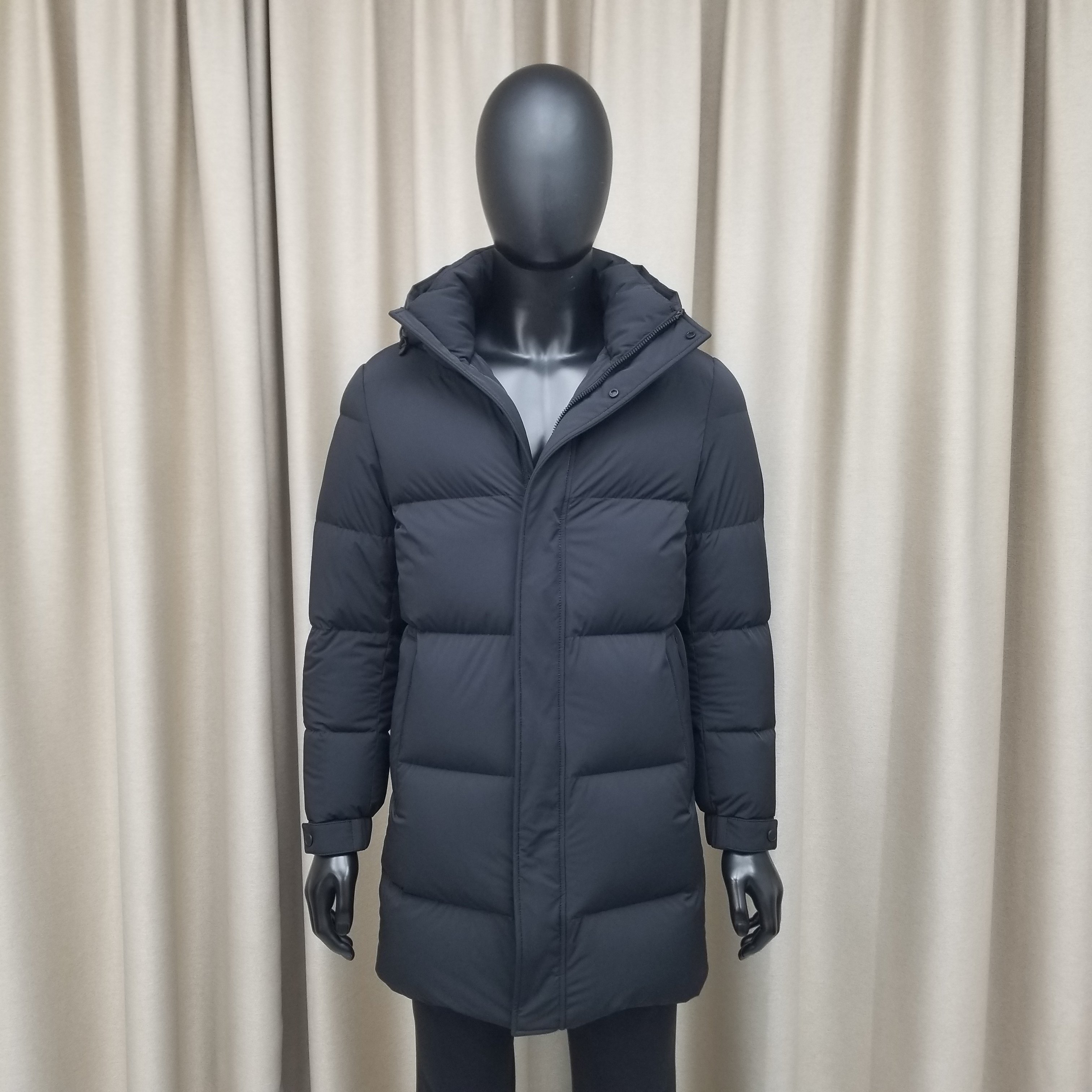 普洛克男装新款 中老年连帽加厚羽绒服外套商务休闲白鹅绒冬上衣2