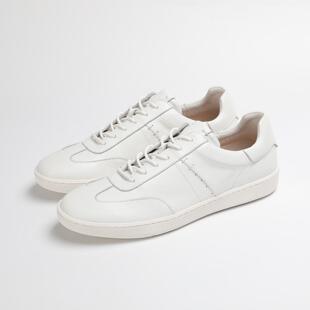 百搭薄底男鞋夏透气薄款头层牛皮经典潮牌高级感德训鞋休闲小白鞋