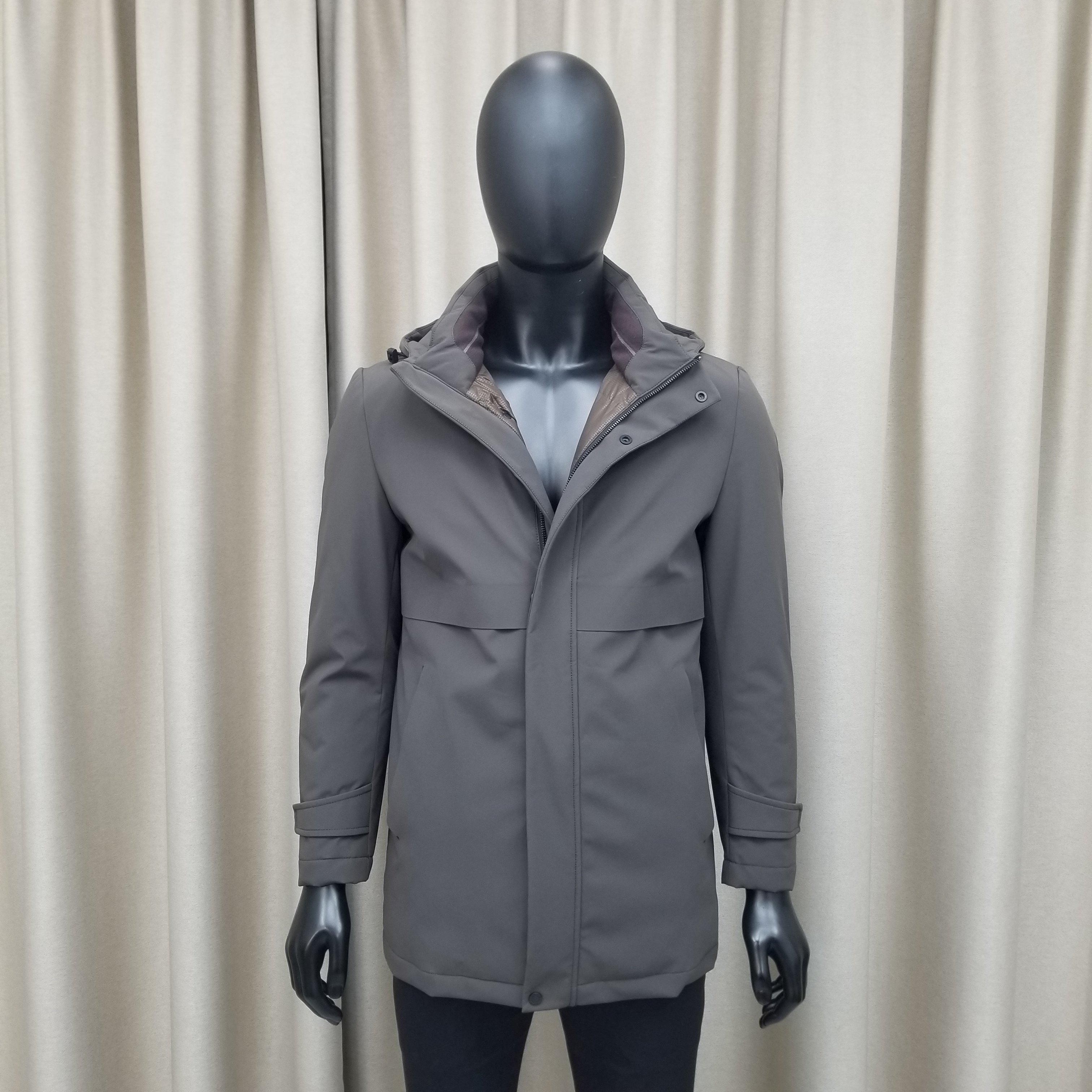 【普洛克】新款 男白鸭绒羽绒服商务带帽中老年户外风衣外套上衣2