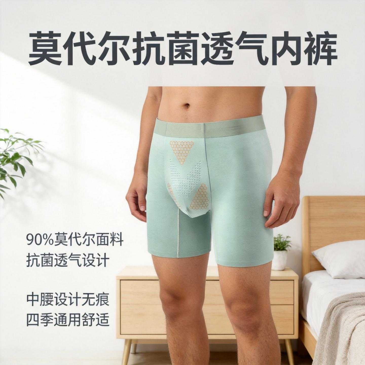 【普洛克】新款男士内裤蚝素