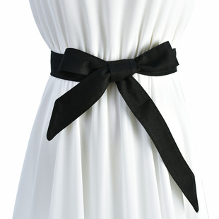 饰配风衣连衣裙衬衣腰带 宽腰带绑带蝴蝶结百搭装 女士新款 时尚