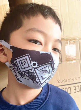 儿童酷日式口罩3d立体男女小孩宝宝专用秋冬保暖可爱卡通3到12岁