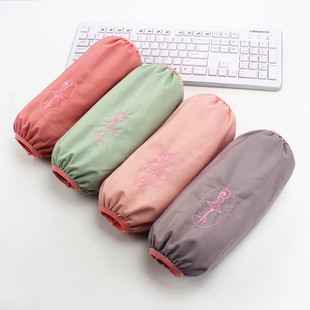 X32长款防水袖套女 秋冬办公防污护袖筒家务厨房清洁工作防脏套袖