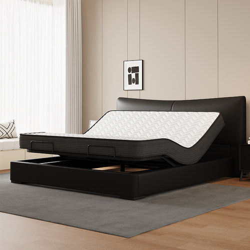 香奈儿真皮床智能电动床