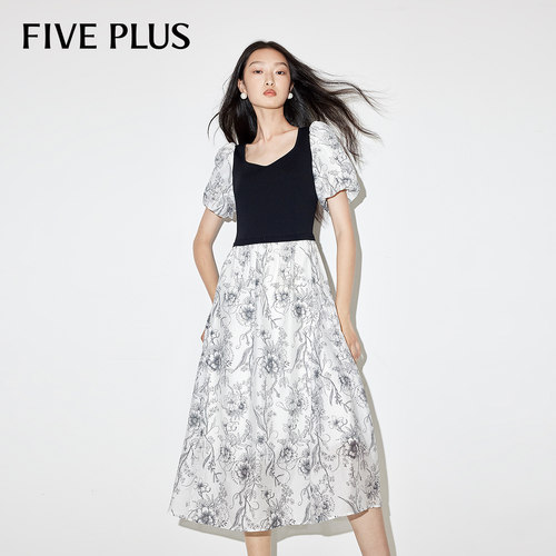 FIVEPLUS泡泡袖连衣裙
