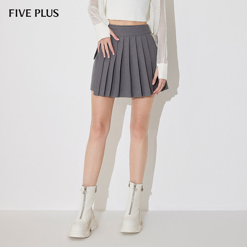 FIVEPLUS学院风半身裙