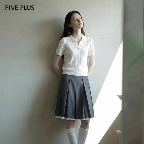 FIVEPLUS翻领套头针织衫上衣