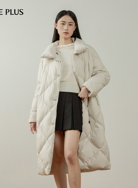 FIVE PLUS羽绒服女通勤过膝长款外套宽松保暖御寒