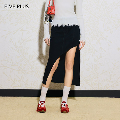 FIVEPLUS牛仔半身裙中长款女