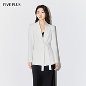 FIVE PLUS气质腰带西装 外套女高智通勤职场风上衣