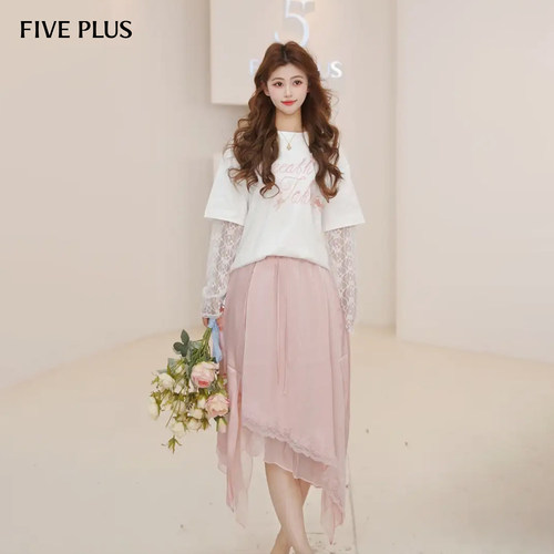 FIVEPLUS甜美风约会T恤