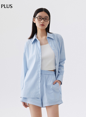 FIVE PLUS衬衫女衬衣设计感宽松翻领长袖气质上衣
