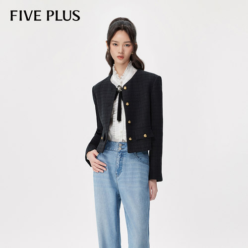 长袖短款外套FivePlus小香风