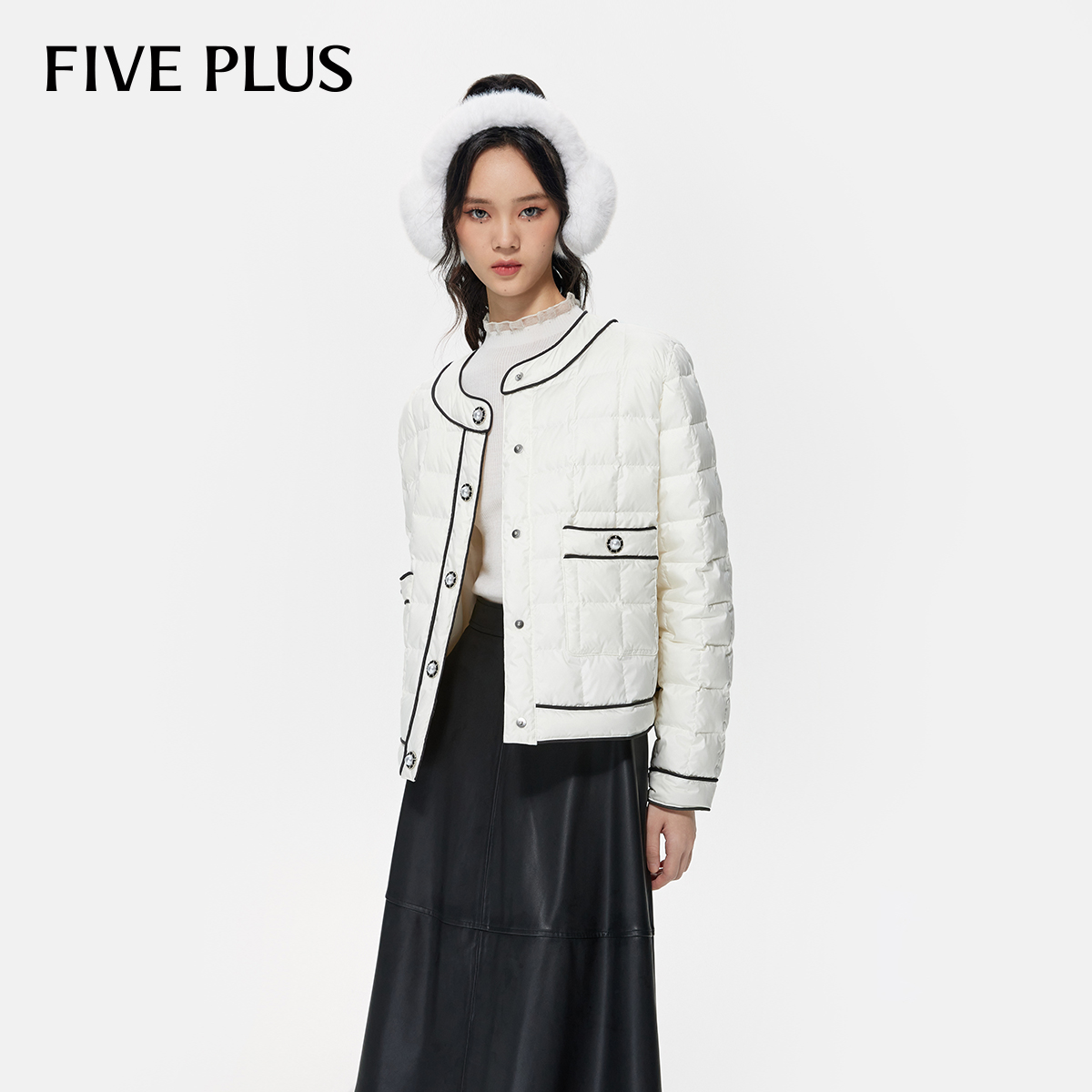 FivePlus小香风轻量羽绒