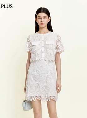 FIVE PLUS女夏装波嬉风蕾丝花边裙子收腰显瘦连衣裙女装