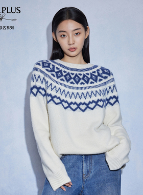 【FIVE PLUSXBRUNO 设计师联名】费尔岛毛衣女羊毛衫马海毛冬装