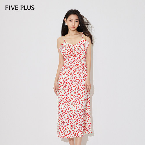 连衣裙度假FivePlus碎花吊带裙