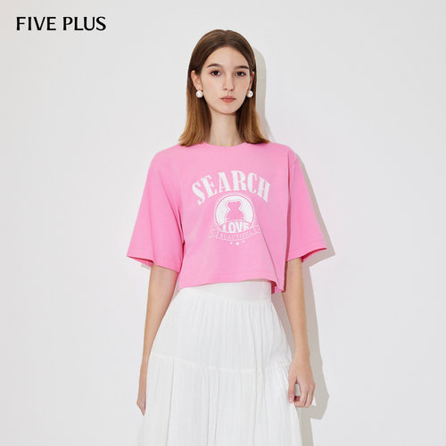 FivePlus宽松字母短袖
