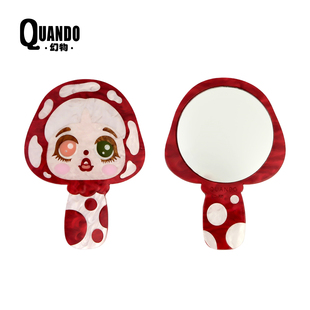 QUANDO幻物小众原创设计可爱Momoco随身镜化妆镜质感实用礼物女生