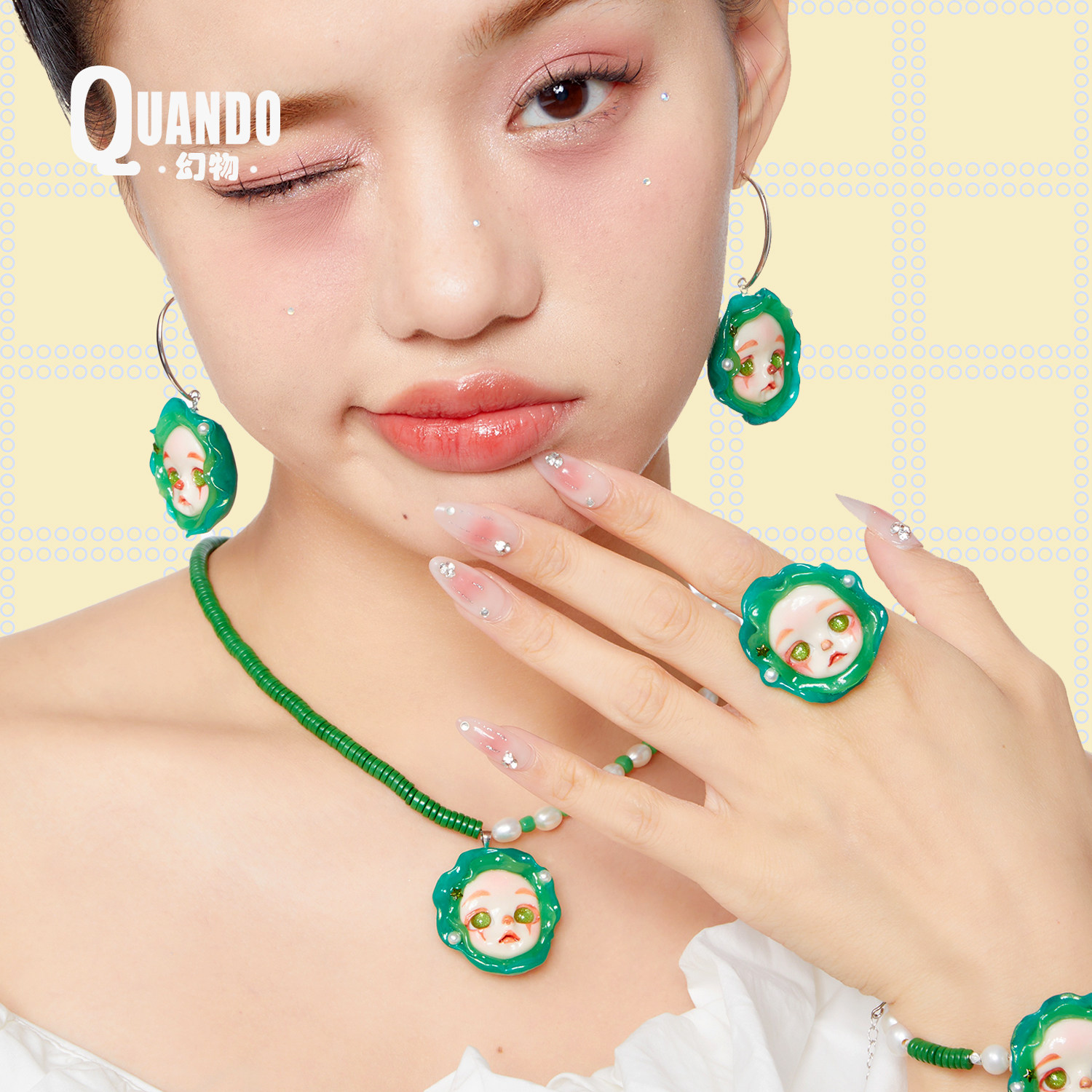 QUANDO幻物小众原创设计Yena春手链珍珠纯银手工个性艺术礼物