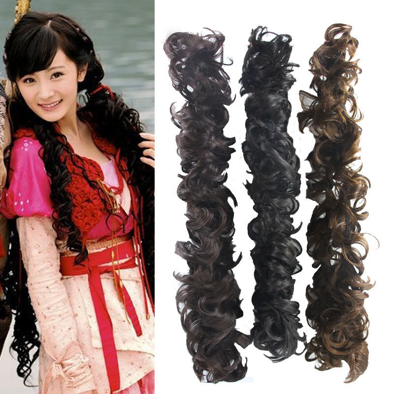 古装造型假发毛毛虫发圈假发