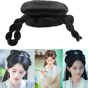 新白娘子传奇鞠婧祎白素贞同款COS假发发包汉服古装造型发包发髮