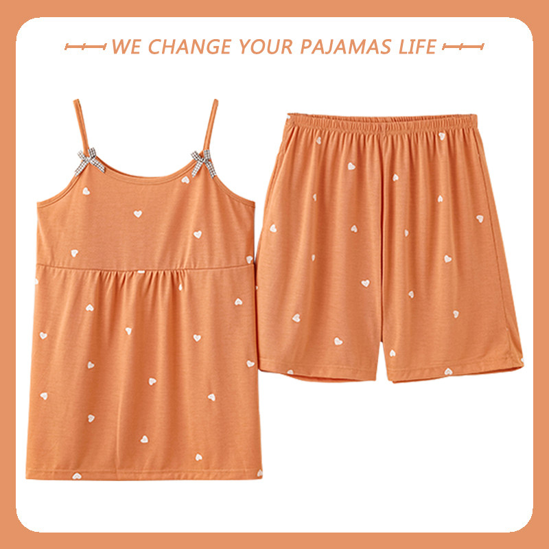 高级感吊带睡衣女夏季短裤纯棉2025年新款可爱少女家居服两件套装,女士内衣/男士内衣/家居服,睡衣/家居服套装,淘宝优惠券,粉丝福利购,淘宝优惠卷