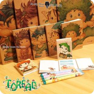 TOREAD多丽系列本本彩色笔记本手札本牛皮纸彩页记事本三折便签本