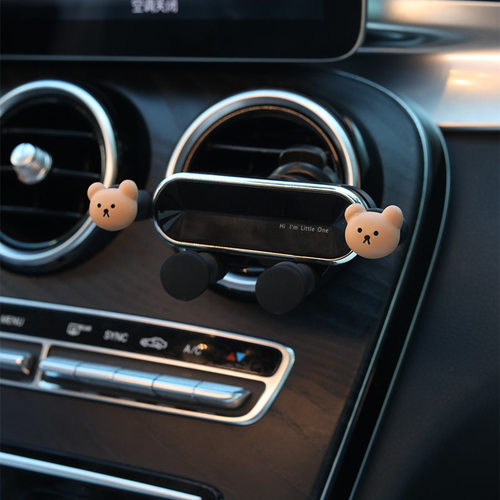 汽车支架车载支撑架导航车用固定夹出风口式卡通可爱手机架女