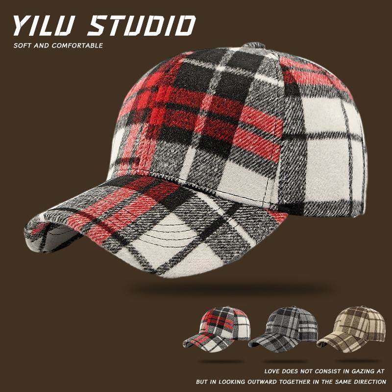 2024新款格纹硬顶棒球帽子男女秋冬季毛呢保暖时尚洋气时髦鸭舌帽,服饰配件/皮带/帽子/围巾,帽子,淘宝优惠券,粉丝福利购,淘宝优惠卷