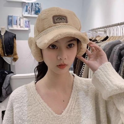 秋冬季保暖护耳半空顶棒球帽女款