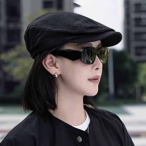 春秋季文艺复古大头围前进帽男女