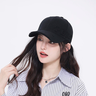 复古街头破洞棒球子女加大加深宽檐遮阳显脸小硬顶鸭舌帽男大头围