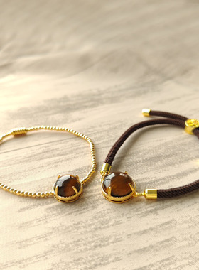 纯天然虎晴石猫眼光泽耳挂独款