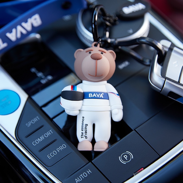 原厂正品bava熊钥匙扣挂件钥匙链挂饰钥匙圈热血赛车手多功能挂坠