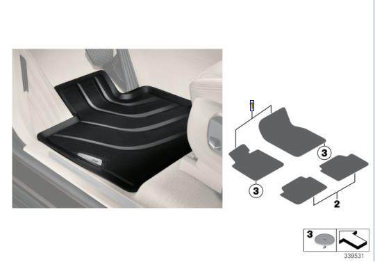 BMW宝马新款X5 X6 F15 F16 X5M X6M F86 全天候脚垫汽车橡胶脚垫