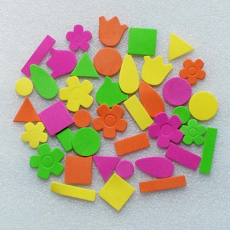 海绵无背胶墙壁装饰贴纸 教室布置eva泡沫装饰品 花朵形状