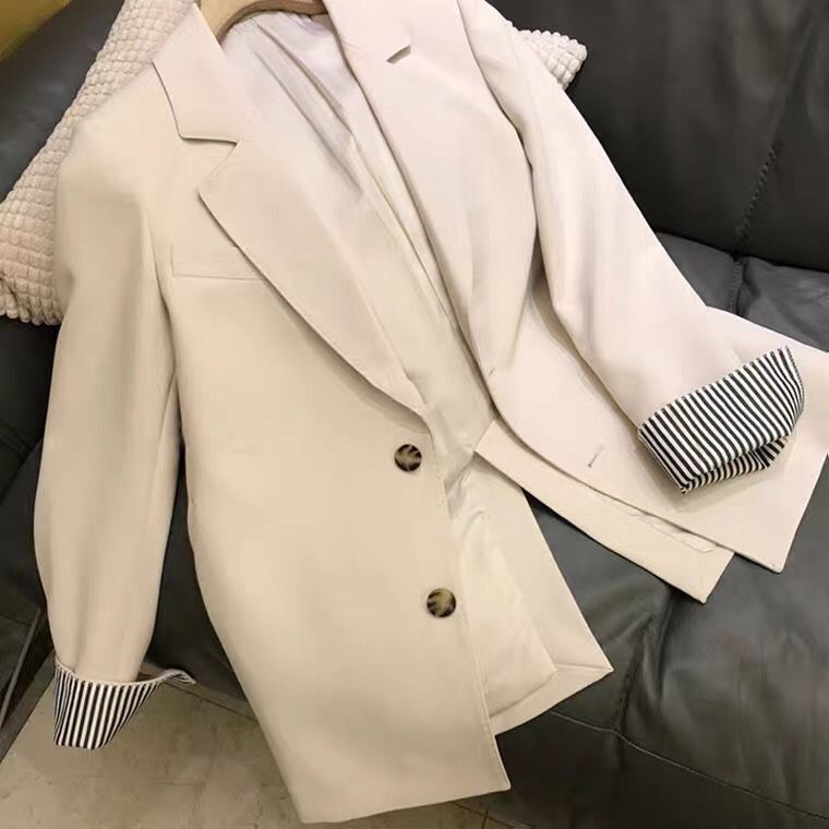 西装外套女2025新款韩版春秋宽松女士卡其色跨境休闲小西服女