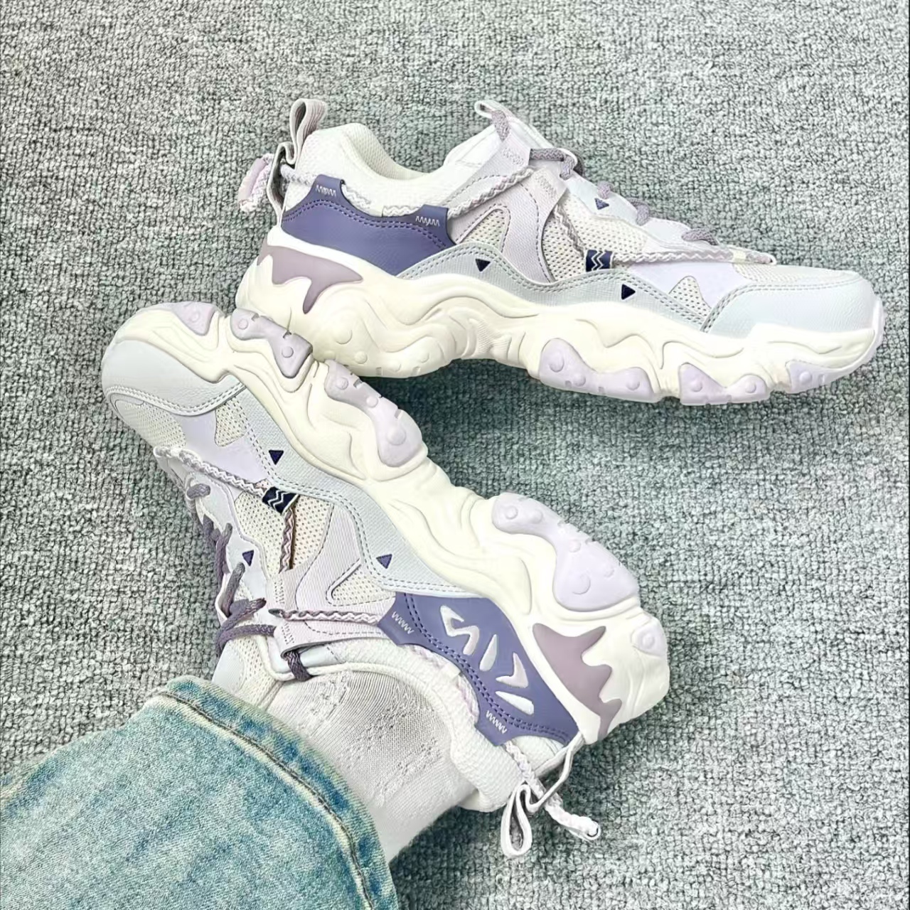 FILA 斐乐女鞋猫爪鞋5代老爹鞋运动鞋男款2025秋冬新款鞋子休闲鞋