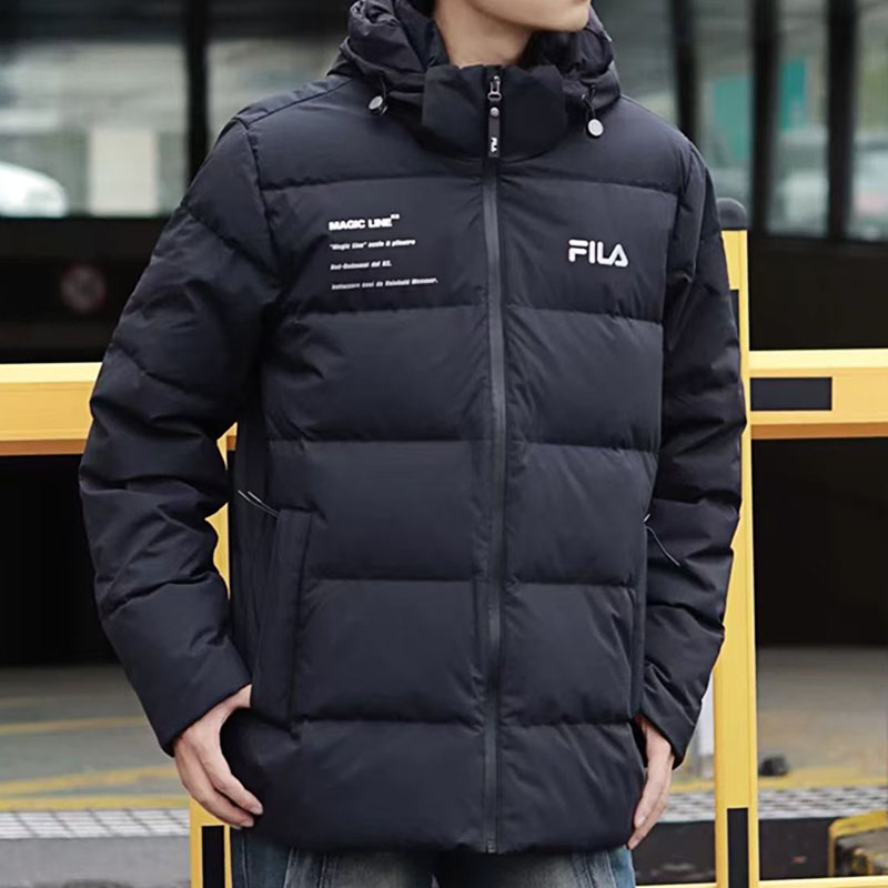 斐乐2024冬季保暖加厚短款羽绒服