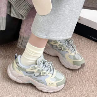 子男FERN厚底运动休闲跑步鞋 老爹鞋 女 女25秋冬新款 FILA斐乐蕨草鞋