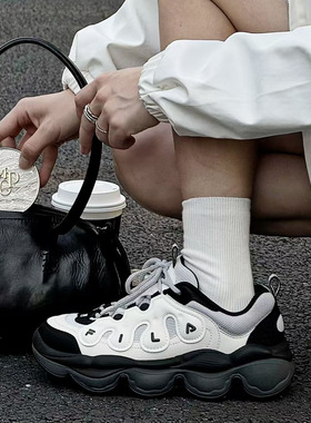 FILA 斐乐男女鞋老爹鞋运动鞋2025新款鞋子豌豆面包休闲鞋