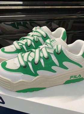 FILA斐乐斑斓鞋ROSETTA女鞋2025秋冬新款面包厚底复古休闲板鞋子